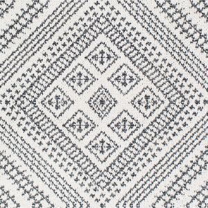 Livabliss Ariana Global Geometric Accent Rug Machine Woven Polypropylene High Low Pile Entryway Black, White 2' x 2'11" RIA2302-23