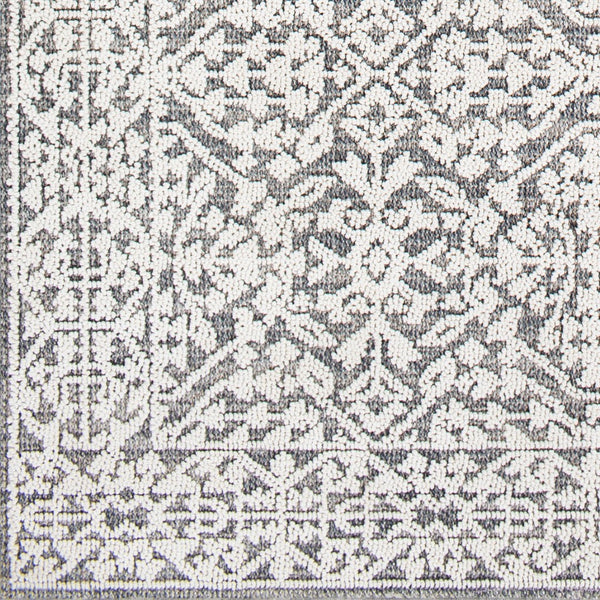 Livabliss Ariana Global Medallion Polypropylene Accent Rug for Entryways and Bohemian Spaces Gray, White 2' x 2'11" RIA2303-23