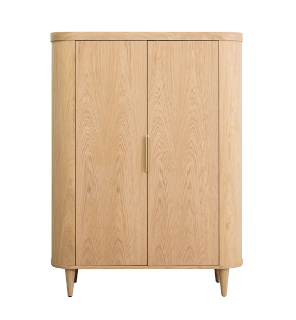 VIG Furniture Modrest Richmond - Modern Natural Oak Rounded Tall Buffet VGME-RICHMOND-TB