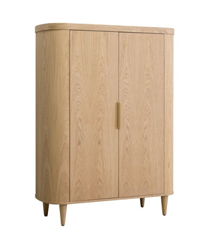 VIG Furniture Modrest Richmond - Modern Natural Oak Rounded Tall Buffet VGME-RICHMOND-TB
