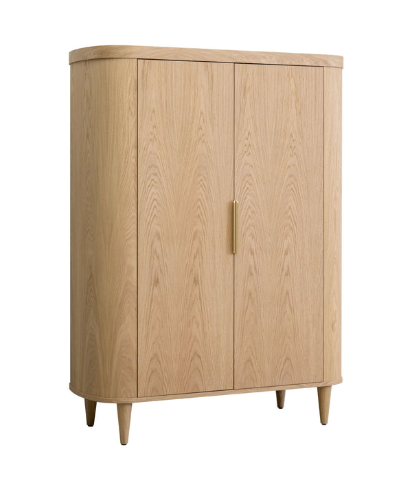 VIG Furniture Modrest Richmond - Modern Natural Oak Rounded Tall Buffet VGME-RICHMOND-TB