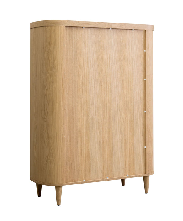 VIG Furniture Modrest Richmond - Modern Natural Oak Rounded Tall Buffet VGME-RICHMOND-TB