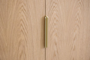 VIG Furniture Modrest Richmond - Modern Natural Oak Rounded Tall Buffet VGME-RICHMOND-TB