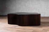 VIG Furniture Modrest Ricko - Modern Black Ceramic + Smoked Ash Freeform Coffee Table VGDW-DW5012-08