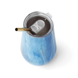 Lenox Cambridge 16 Oz Blue Geode Insulated Tumblers With Straws, Set of 2 NO COLOR METAL ECW6BLCB2DS