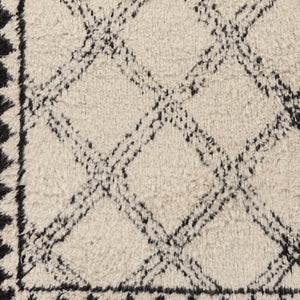 Surya Riad Handcrafted 2' X 3' Luxurious New Zealand Wool Rug - Soft, Durable, And Perfect For Any Space Black Nz Wool Rid3002-23