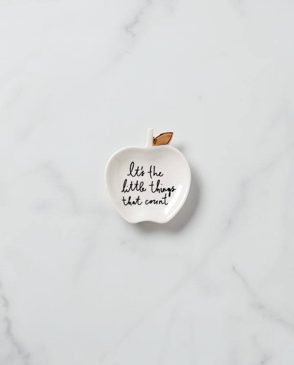 Lenox Kate Spade Charmed Life Apple Ring Dish White, WHITE PORCELAIN 894016