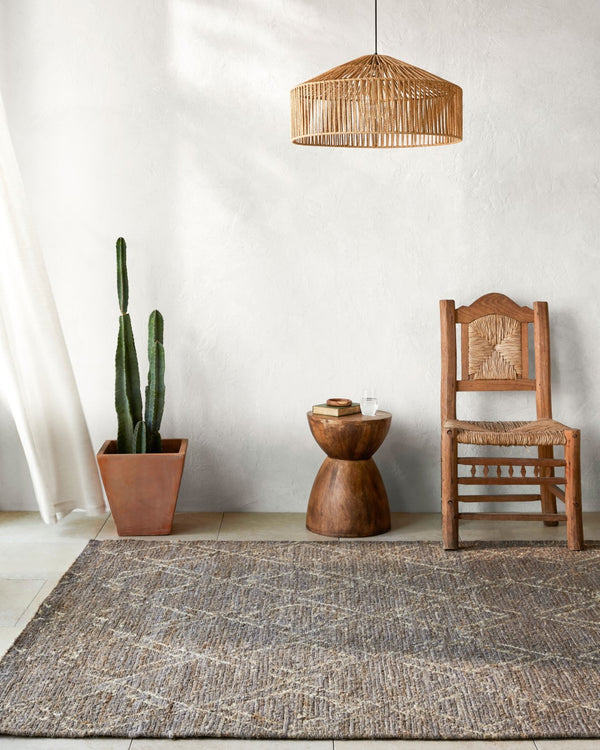 Surya Riah Handwoven 2' X 3' Jute Area Rug - Cottage Style, Durable Natural Fiber For High-traffic Areas Charcoal Jute Rih2302-23