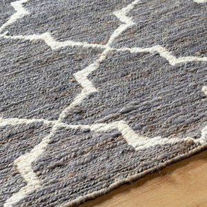 Surya Riah Handwoven 2' X 3' Jute Area Rug - Cottage Style, Durable Natural Fiber For High-traffic Areas Black Jute Rih2303-23