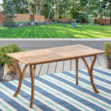 Christopher Knight Home® - Noble House - Hermosa Teak Finish Acacia Wood Rectangular Dining Table