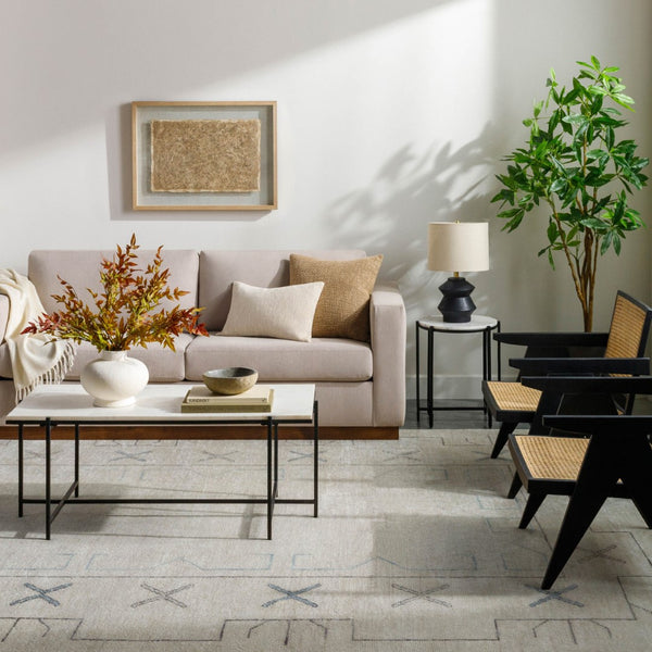 Surya Riviera 10' X 14' Handmade Bohemian Rug In Cotton & New Zealand Wool With Luxurious Fringe Detail Cream Nz Wool,Cotton Riv2300-810