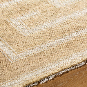 Surya Riviera 10' X 14' Handmade Bohemian Rug In Cotton & New Zealand Wool With Luxurious Fringe Detail Beige Nz Wool,Cotton Riv2305-1014