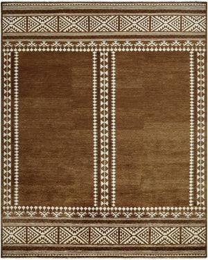 Surya Riviera 10' X 14' Handmade Bohemian Rug In Cotton & New Zealand Wool With Luxurious Fringe Detail Chestnut Nz Wool,Cotton Riv2306-1215
