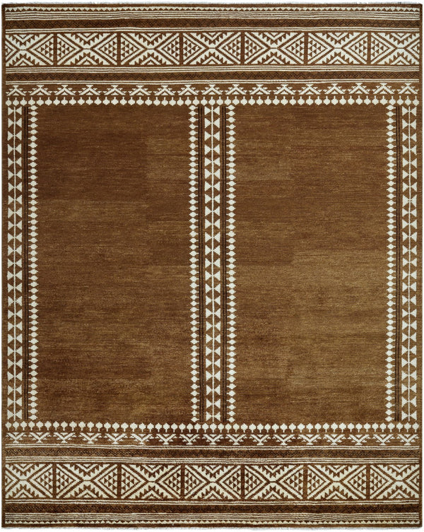 Surya Riviera 10' X 14' Handmade Bohemian Rug In Cotton & New Zealand Wool With Luxurious Fringe Detail Chestnut Nz Wool,Cotton Riv2306-1215