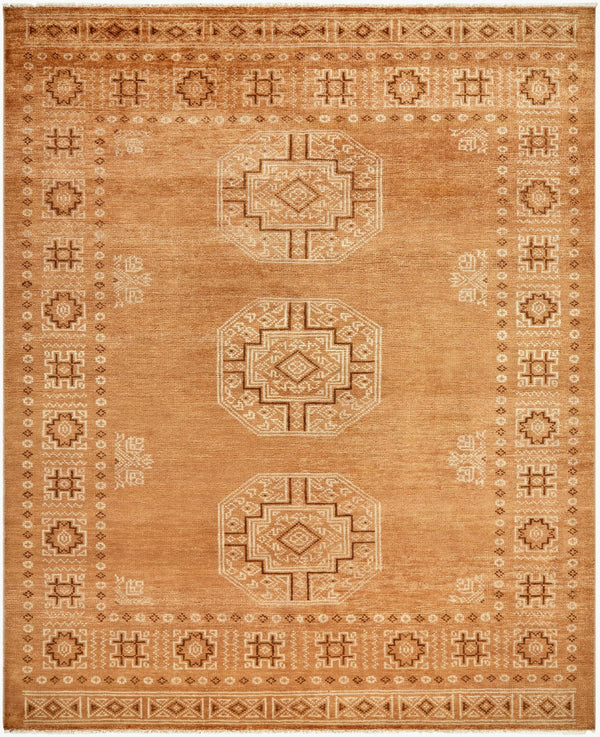 Surya Riviera 10' X 14' Handmade Bohemian Rug In Cotton & New Zealand Wool With Luxurious Fringe Detail Terracotta Nz Wool,Cotton Riv2307-23