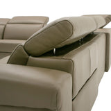 VIG Furniture Lamod Italia Riviera - Italian Modern Taupe Leather Sectional Sofa w/ 2 Recliners VGCCRIVIERA-TPE