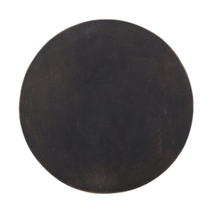 English Elm Outdoor Concrete Cylindrical Side Table with Copper Finish and Cutout Handle 73441.00