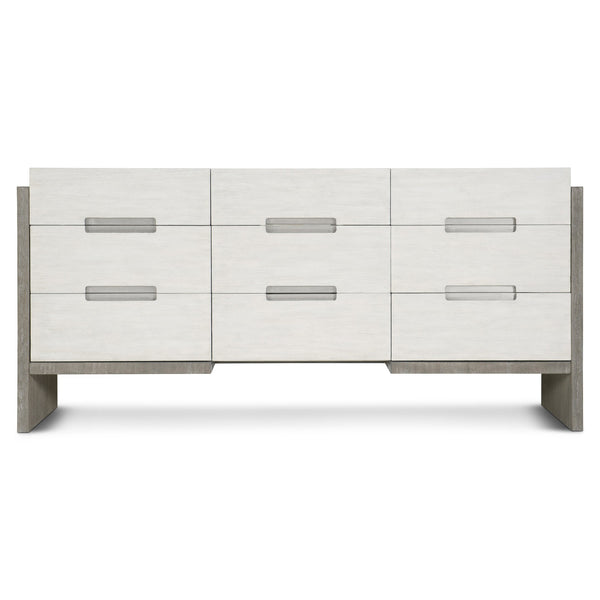 Bernhardt Bernhardt Cerused Acacia Nightstand With Soft-Closing Drawer, Usb Charging And Open Shelf Linen; Light Shale 72"W x 20"D x 34.25"H 306053