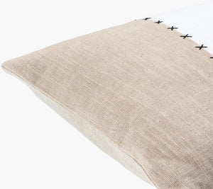 Surya Ritzy 13"L X 20"W Cotton Lumbar Pillow - Luxurious Accent For Living Room, Bedroom & Office Decor Beige Cotton,Cotton Riz005-1320p