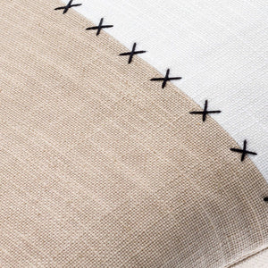 Surya Ritzy 13"L X 20"W Cotton Lumbar Pillow - Luxurious Accent For Living Room, Bedroom & Office Decor Beige Cotton,Cotton Riz005-1320p