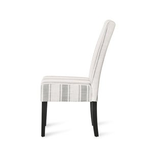 English Elm Christopher Knight Home® - DINING Chair with Plush Fabric Upholstery, Rubberwood Legs, Contemporary Minimalist Comfort and Style Grey Stripe 60162.00GRYLNN