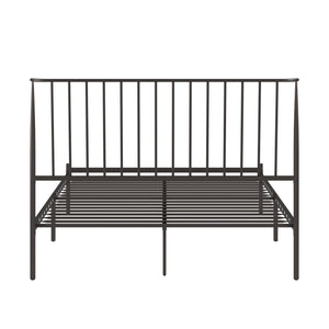 Homelegance By Top-Line Dante Metal Platform Bed with Curved Metal Headboard Dark Bronze Metal