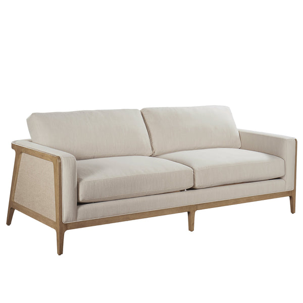 A.R.T. Furniture Harvey Sofa - Contemporary Tawny Parrawood Frame With Cozy Salty Sand Fabric & Comfort Pillows  Parrawood Solid Frame In The Tawny Finish 765501-5803
