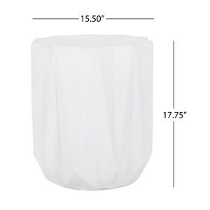 English Elm Outdoor Handcrafted Concrete Accent Table with Star Top and Sculptural Faceted Pedestal 73450.00