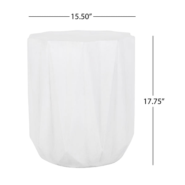 English Elm Outdoor Handcrafted Concrete Accent Table with Star Top and Sculptural Faceted Pedestal 73450.00