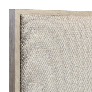 Bernhardt Bernhardt Lucerne Wire-brushed Oak Panel Bed Upholstered Headboard Alba Finish California King K2322