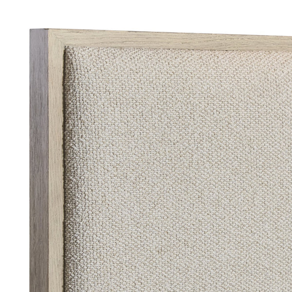 Bernhardt Bernhardt Lucerne Wire-brushed Oak Panel Bed Upholstered Headboard Alba Finish California King K2322