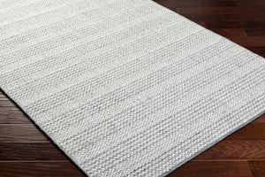 Surya Rio De Janeiro Rjo-2300 2' X 3' Luxurious Handmade Area Rug - Soft, Durable, Unique Design For Home Silver Wool,Polyester Rjo2301-810