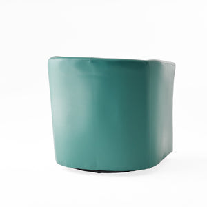 English Elm Swivel Barrel Club Chair Upholstered 360 Degree Base for Living Room Reading Nook Turquoise 57685.00TUR