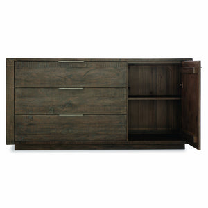 Bernhardt Bernhardt Payson Buffet With Distressed Pine, Moody Sable Finish, Soft-Closing Door & Ample Storage 303134B