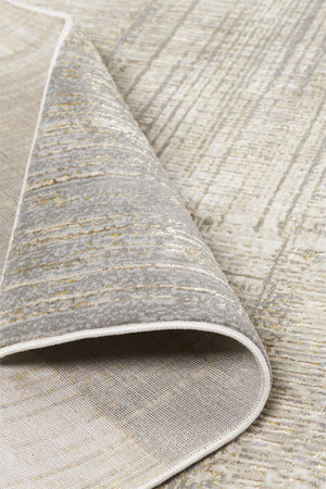 Feizy Rugs Aura Contemporary High-low Pile Area Rug In Elegant Gold And Champagne For Stylish Interiors Gray,Ivory Polyester,Polypropylene Aur3736fgldbgei71