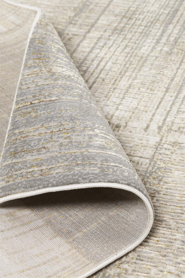 Feizy Rugs Aura Contemporary High-low Pile Area Rug In Elegant Gold And Champagne For Stylish Interiors Gray,Ivory Polyester,Polypropylene Aur3736fgldbgei71