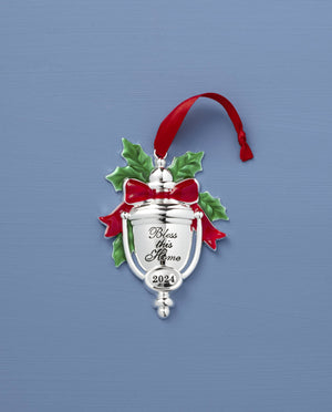 Lenox 2024 Bless This Home Metal Ornament Metallic, SLVR PLATE METAL 895759
