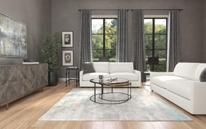 Hooker Furniture Commerce Travertine Side Table With Screen-Printed Diamond Top And Black Metal Base, 16"X16" 7228-50639-00