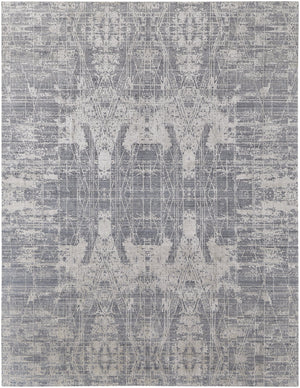 Feizy Rugs Eas69a0f Eastfield Artisanal Hand-woven Viscose And Wool Abstract Rug - Modern Style For Any Space Gray Viscose,Wool Eas69a0fgry000c00