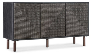 Hooker Furniture Commerce Jachar Entertainment Credenza With Basket-Weave Doors, Soft-Close, Ventilated Media Storage For 60" Tvs 7228-55038-99