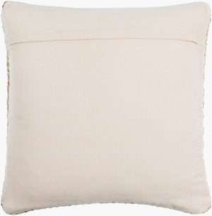 Surya Rukmini Cozy 18"X18" Farmhouse Accent Pillow - Elegant Wool-cotton Blend For Home Decor Charm Ivory Wool,Polyester,Cotton Rki001-2222