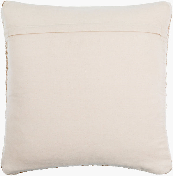 Surya Rukmini Cozy 18"X18" Farmhouse Accent Pillow - Elegant Wool-cotton Blend For Home Decor Charm Ivory Wool,Polyester,Cotton Rki001-2222