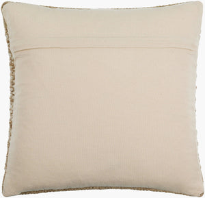 Surya Rukmini Cozy 18"X18" Farmhouse Accent Pillow - Elegant Wool-cotton Blend For Home Decor Charm Ivory Wool,Polyester,Cotton Rki002-2222