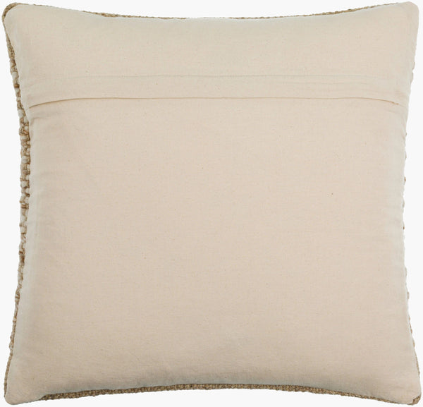 Surya Rukmini Cozy 18"X18" Farmhouse Accent Pillow - Elegant Wool-cotton Blend For Home Decor Charm Ivory Wool,Polyester,Cotton Rki002-2222