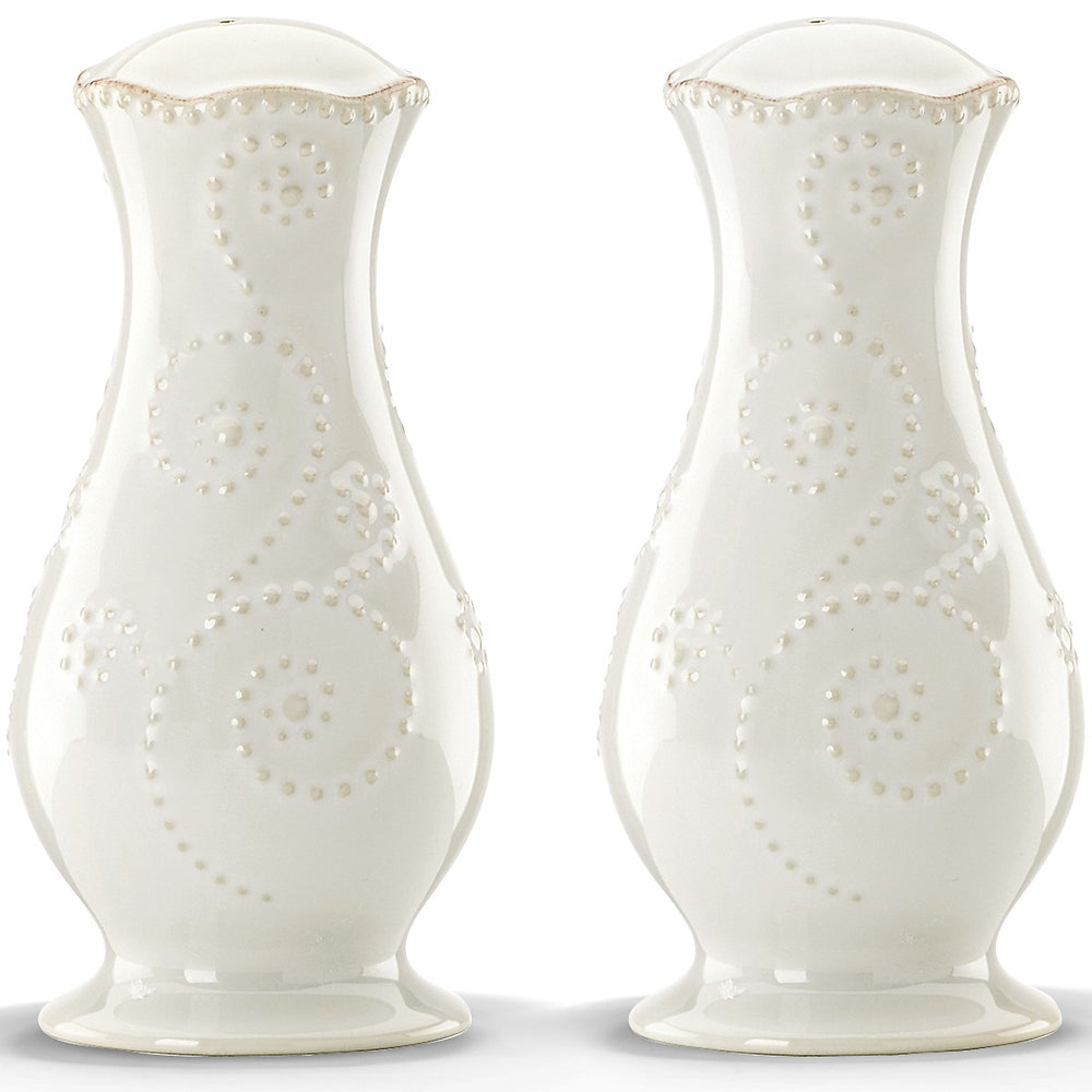 Lenox French Perle White Salt & Pepper Shaker Set White, WHITE STONEWARE 830293