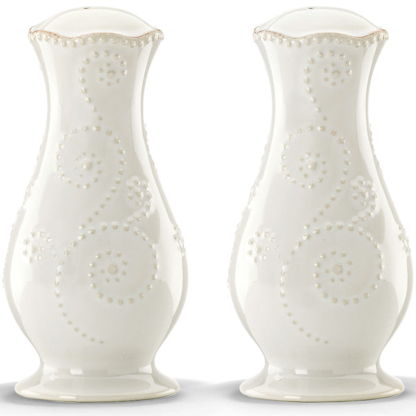 Lenox French Perle White Salt & Pepper Shaker Set White, WHITE STONEWARE 830293