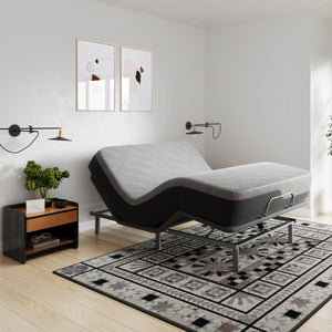 Legends Furniture Bridgevine Home Queen Size Quick Assembly Adjustable Bed Frame With Voice Activated Controls Black  Zrem-adjta-qn