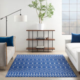 Nourison Whimsicle WHS02 Machine Made Power-loomed No Border Indoor Only Bohemian Farmhouse Rug Navy, Navy 100% Polypropylene 99446831088