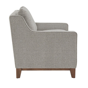 Homelegance By Top-Line Kramer Fabric Loveseat with Down Feather Cushions Grey Polyester