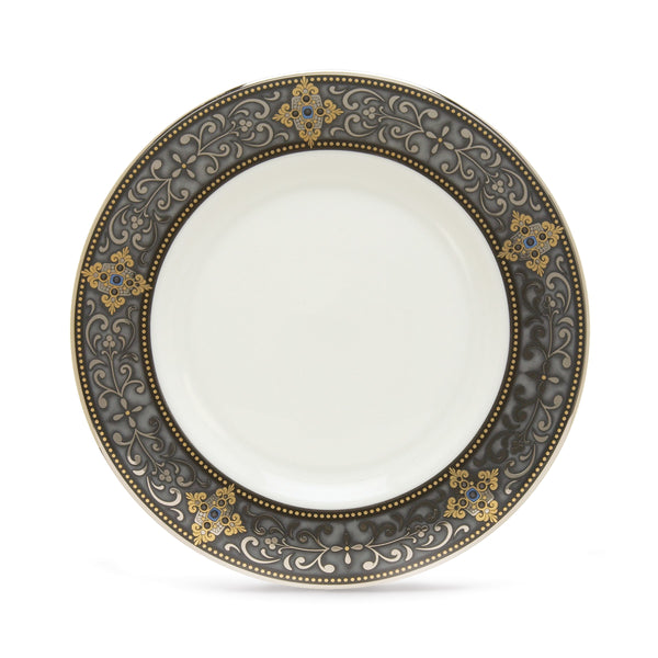 Lenox Vintage Jewel Salad Plate Black, WHITE BONE CHINA 104210012